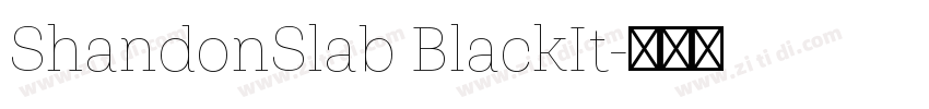 ShandonSlab BlackIt字体转换